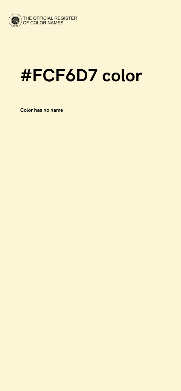 #FCF6D7 color image