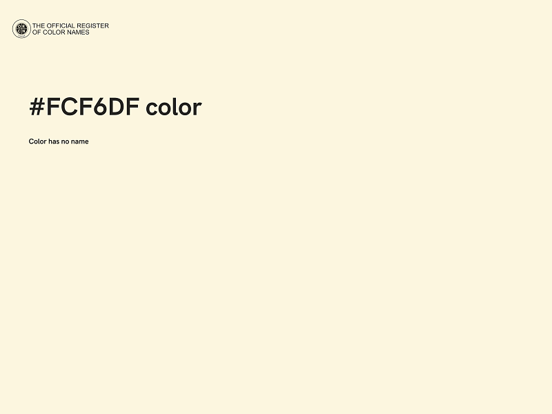 #FCF6DF color image