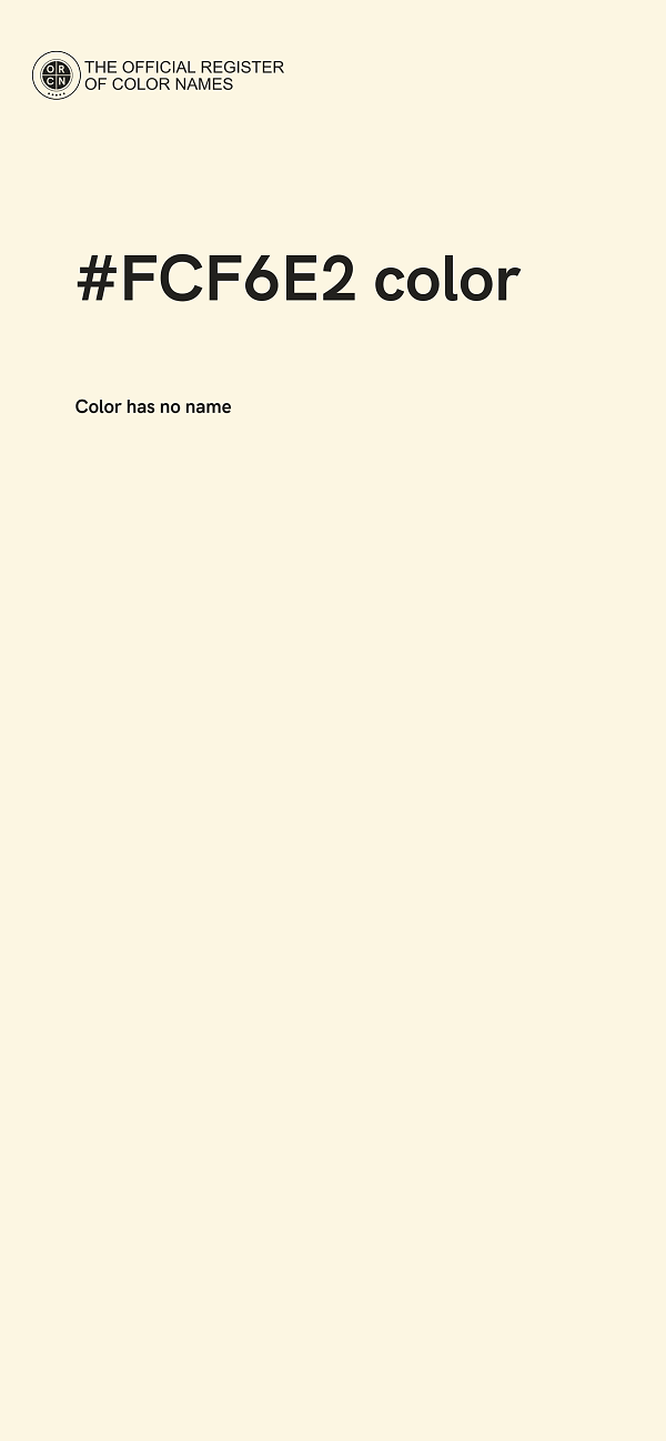 #FCF6E2 color image