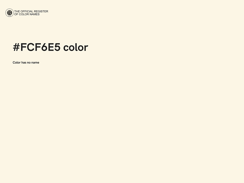 #FCF6E5 color image