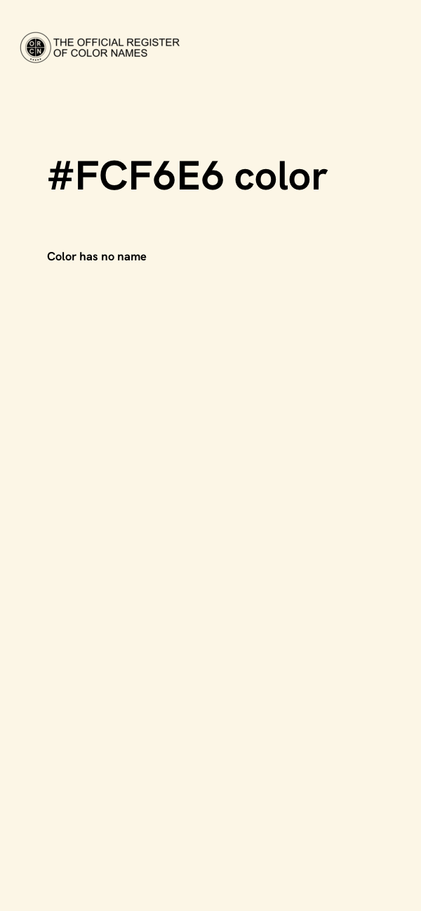 #FCF6E6 color image