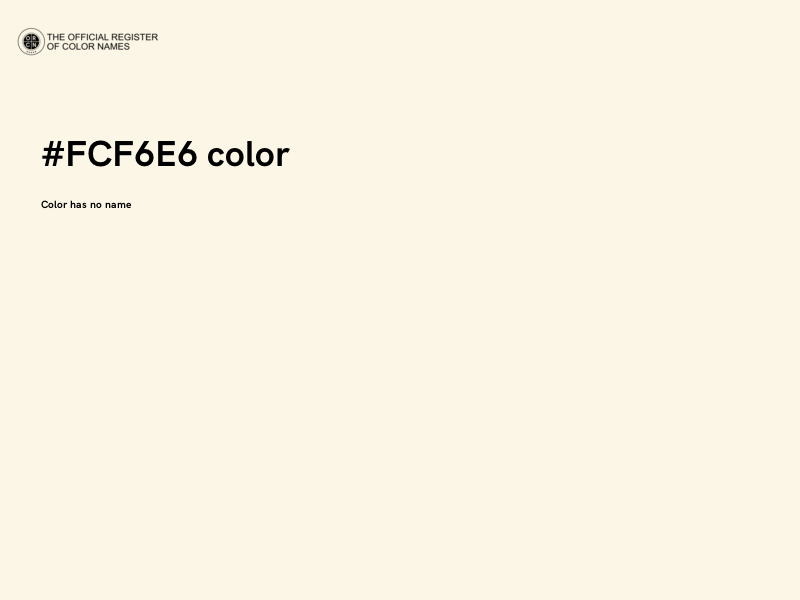 #FCF6E6 color image