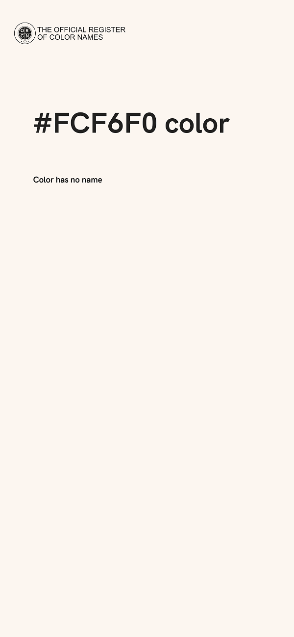 #FCF6F0 color image