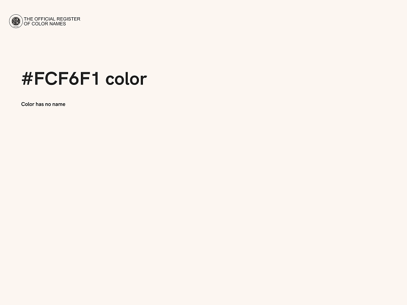 #FCF6F1 color image