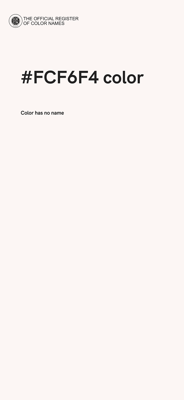 #FCF6F4 color image