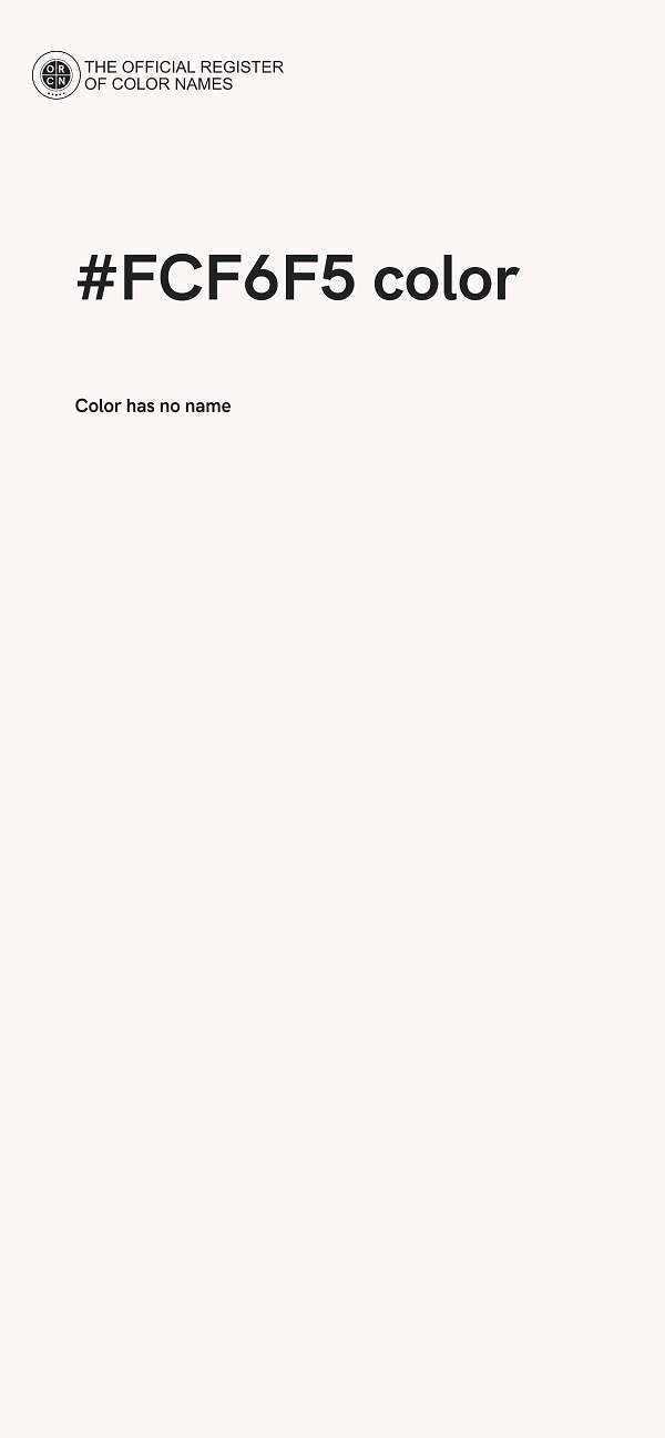 #FCF6F5 color image