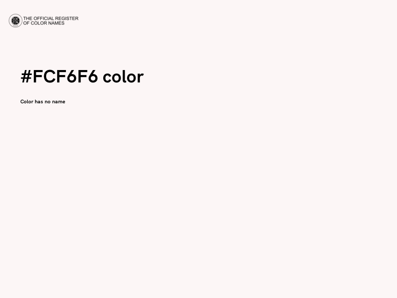 #FCF6F6 color image