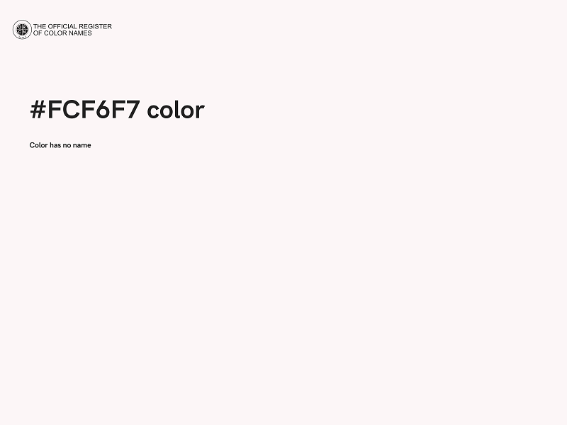 #FCF6F7 color image