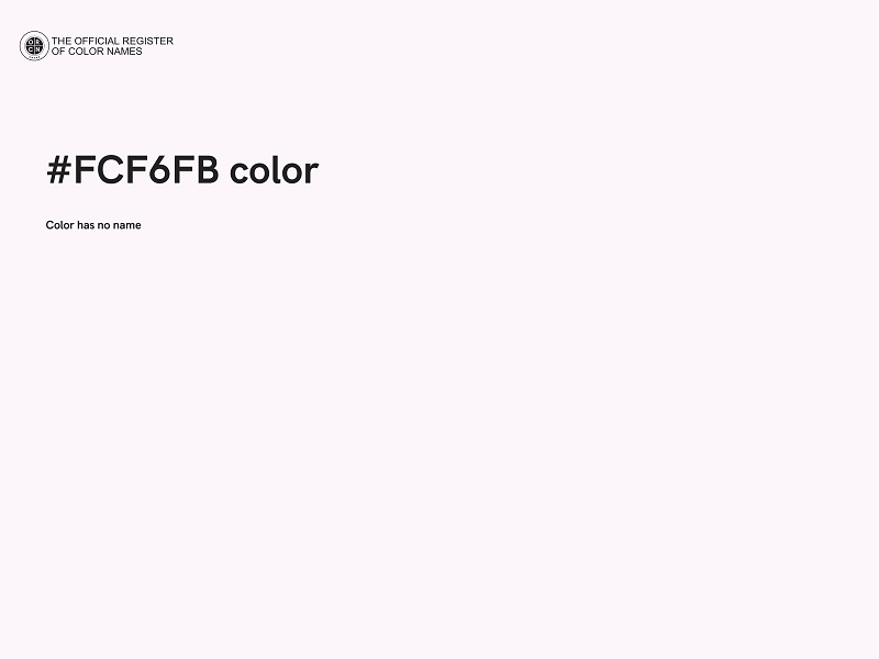 #FCF6FB color image