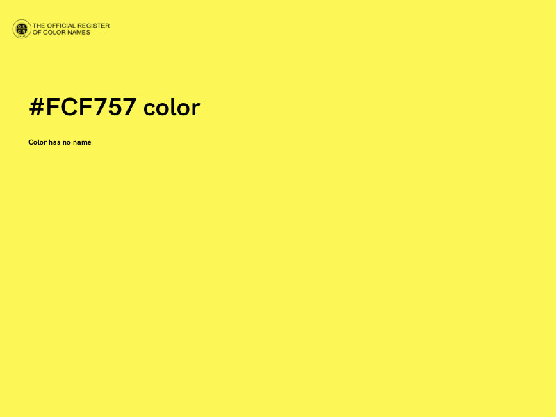 #FCF757 color image