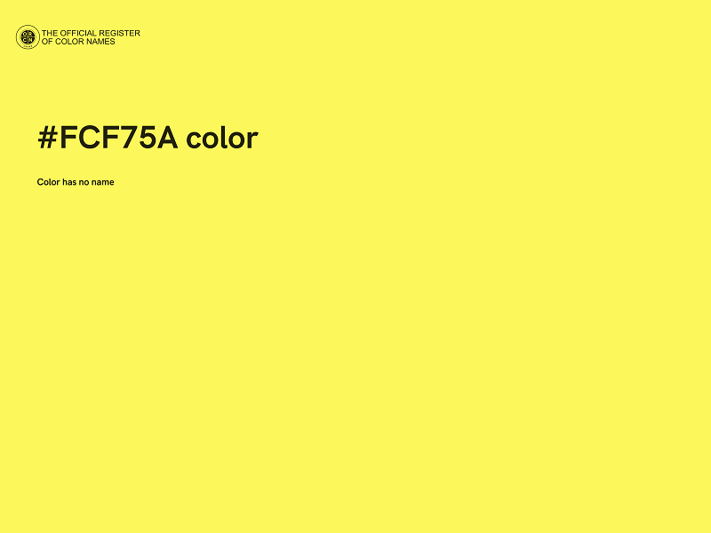 #FCF75A color image