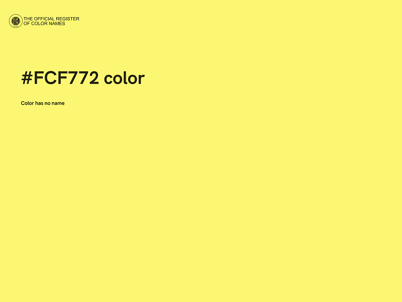 #FCF772 color image