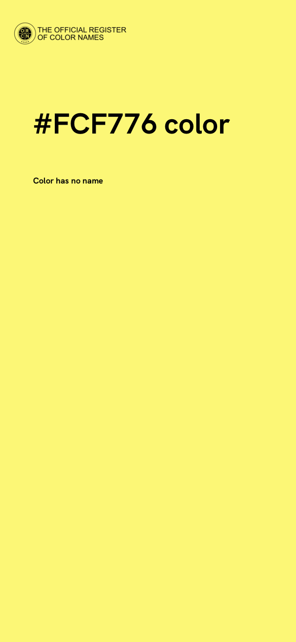 #FCF776 color image