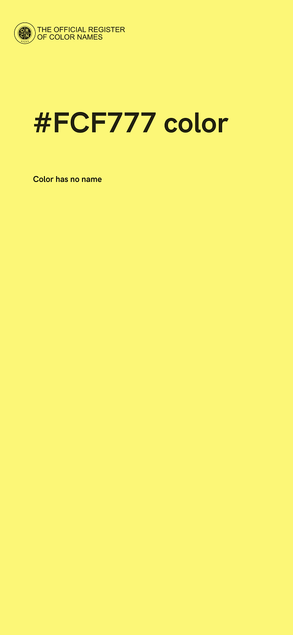 #FCF777 color image