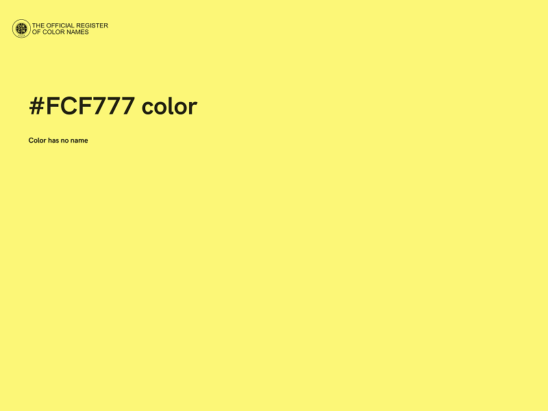 #FCF777 color image