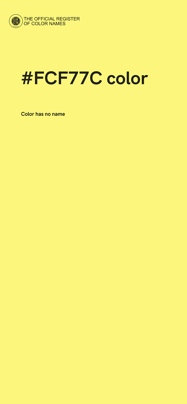 #FCF77C color image