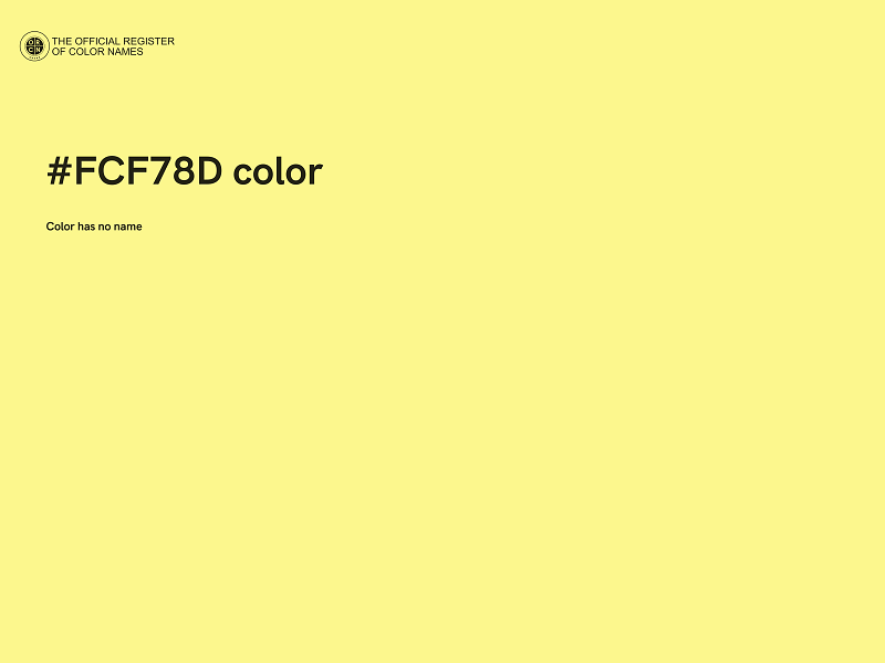 #FCF78D color image