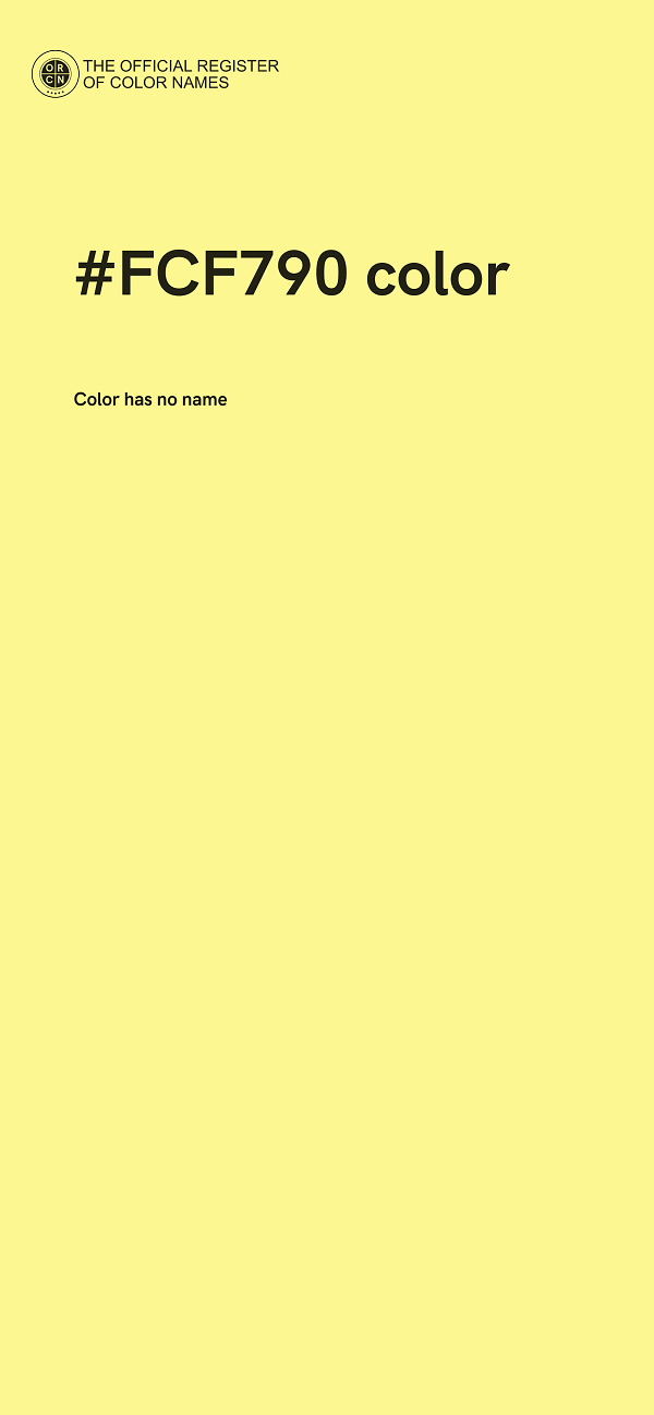#FCF790 color image
