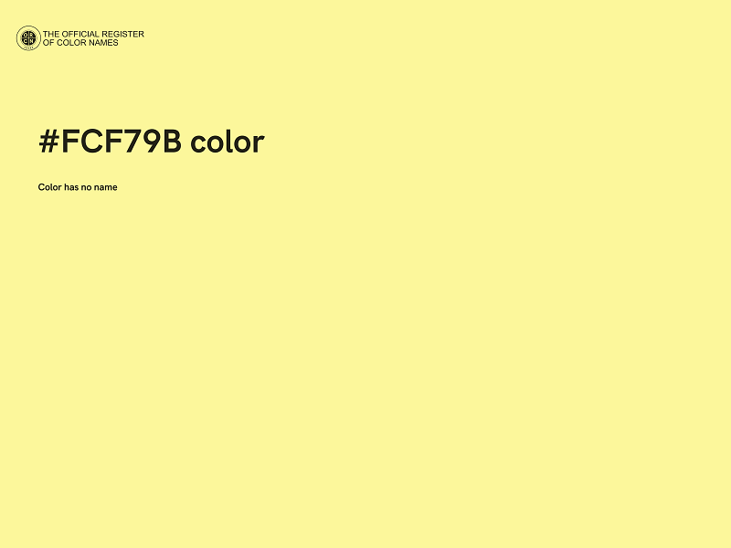 #FCF79B color image