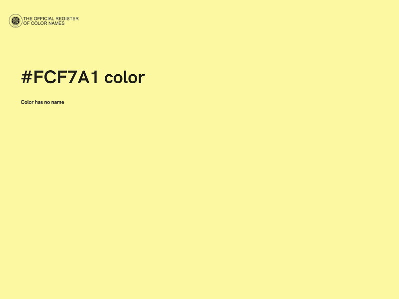 #FCF7A1 color image