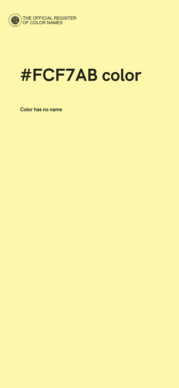 #FCF7AB color image