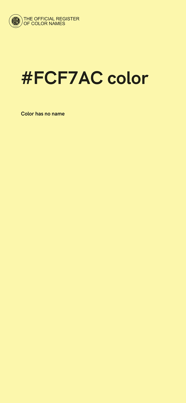 #FCF7AC color image