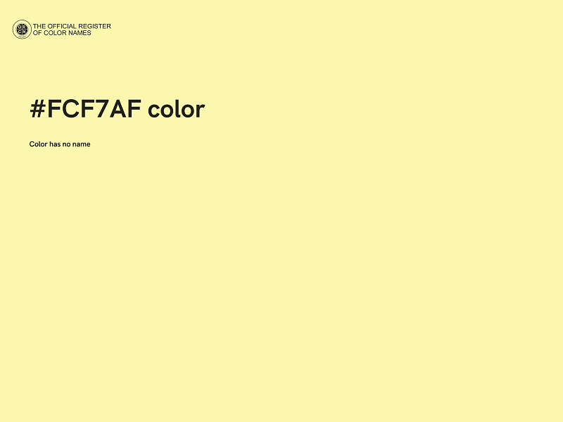 #FCF7AF color image