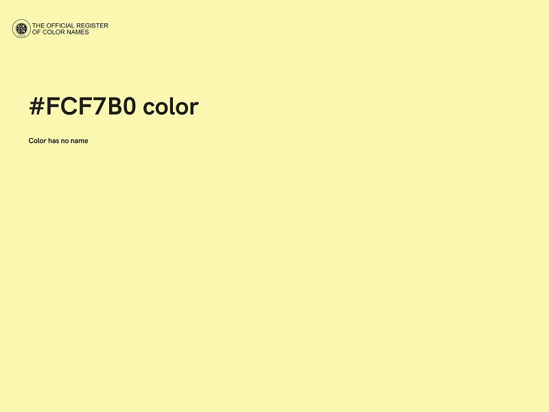 #FCF7B0 color image