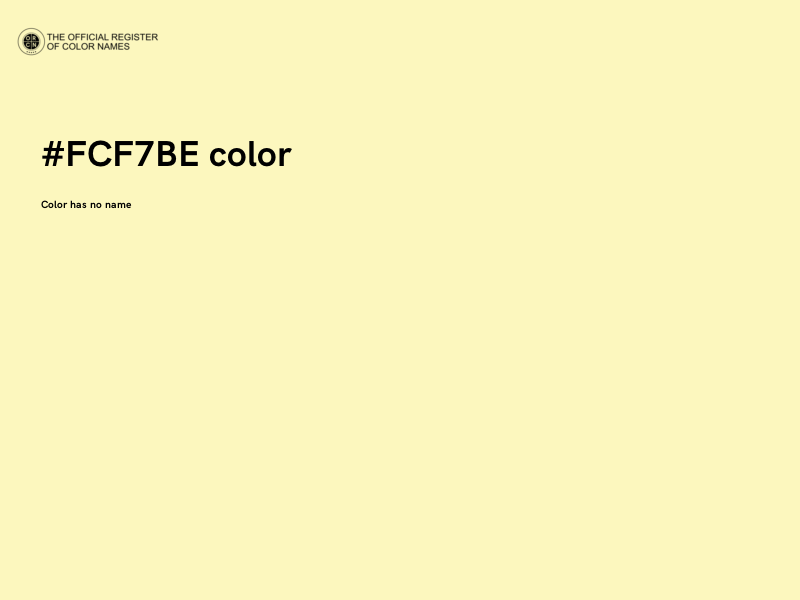 #FCF7BE color image