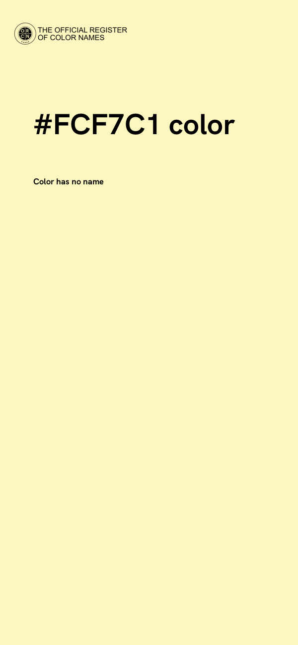 #FCF7C1 color image