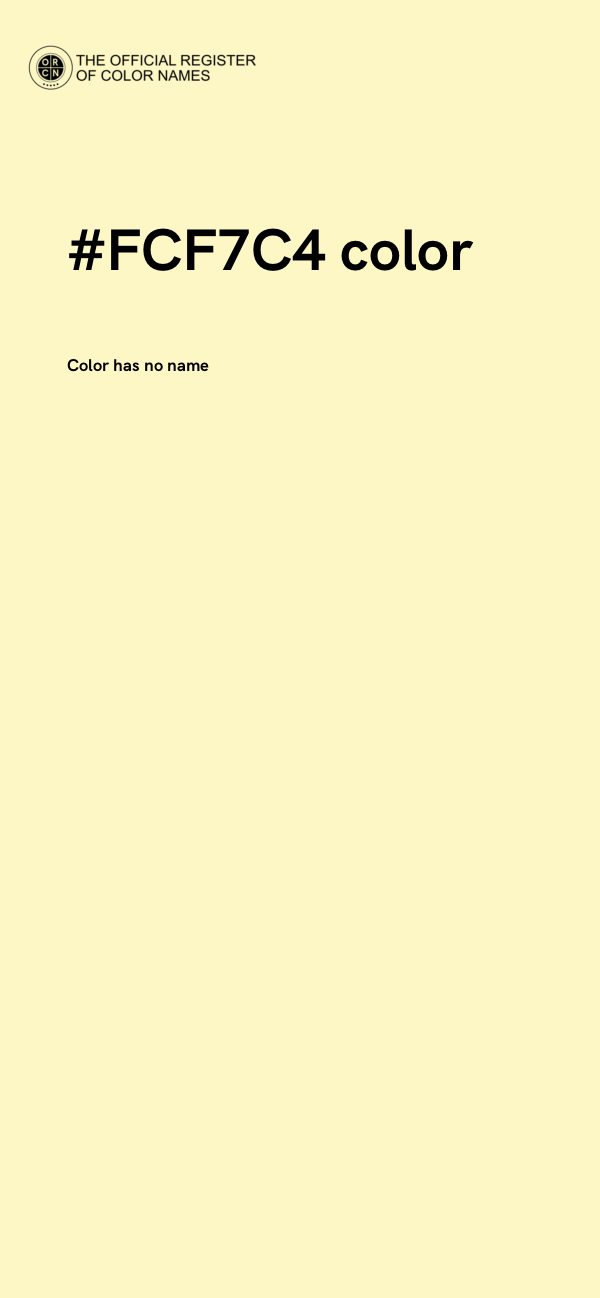 #FCF7C4 color image