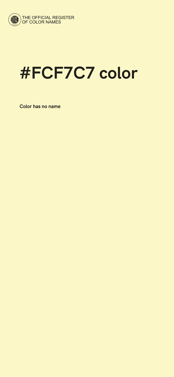 #FCF7C7 color image
