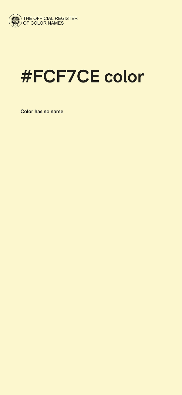 #FCF7CE color image