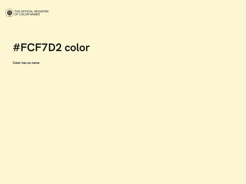 #FCF7D2 color image