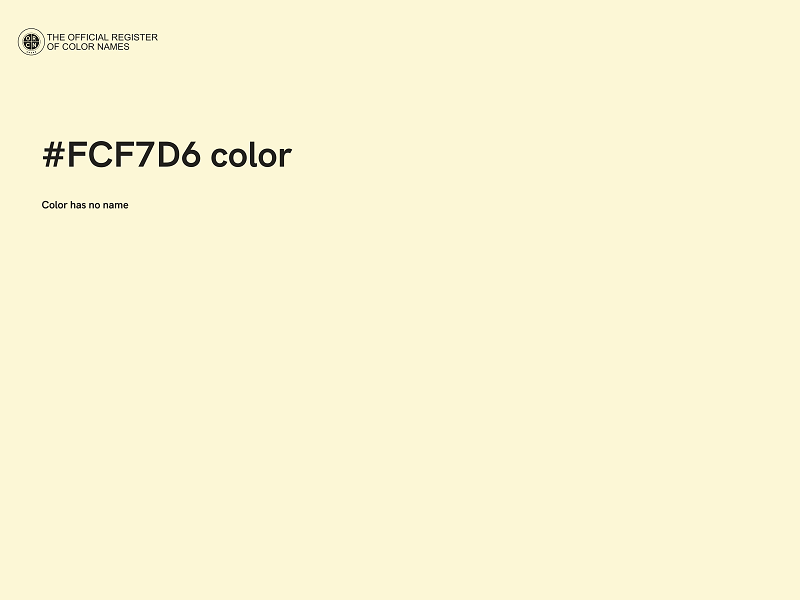 #FCF7D6 color image