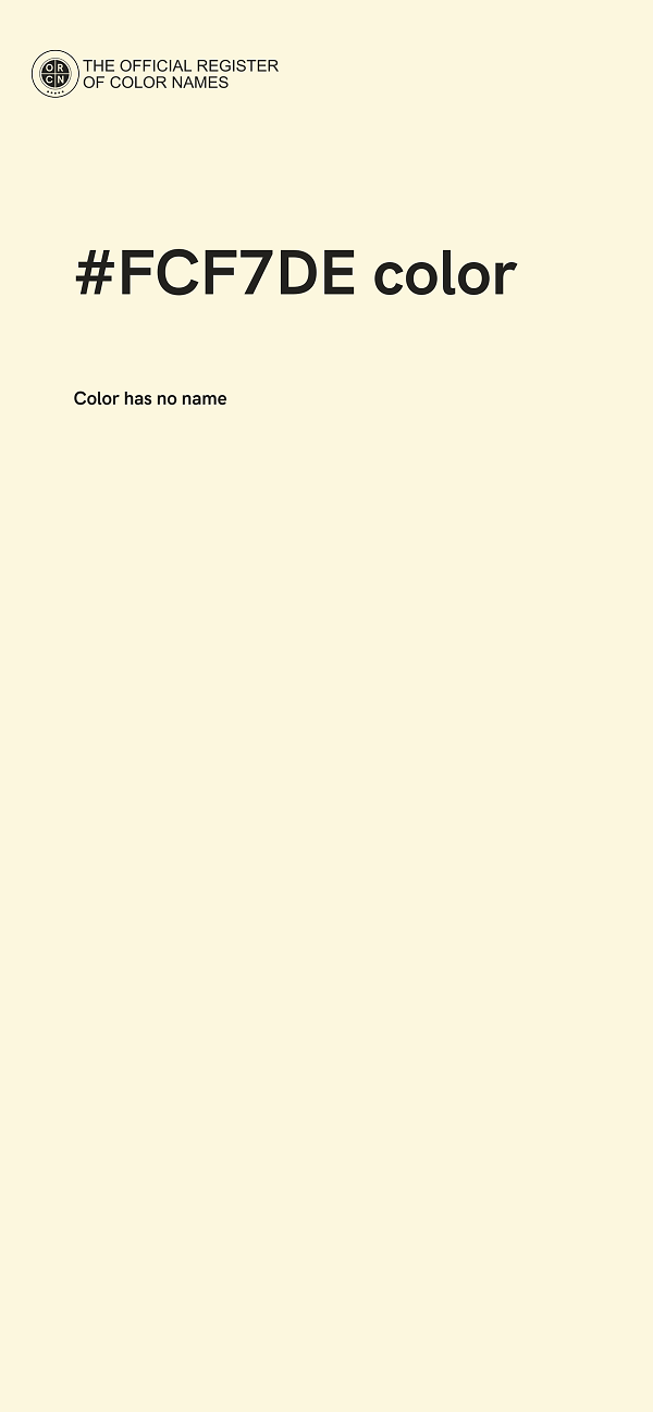 #FCF7DE color image