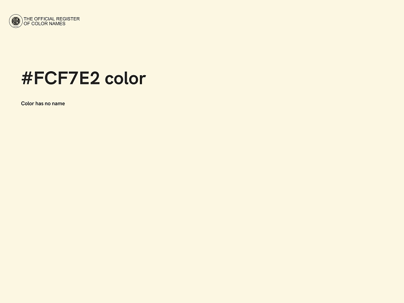#FCF7E2 color image