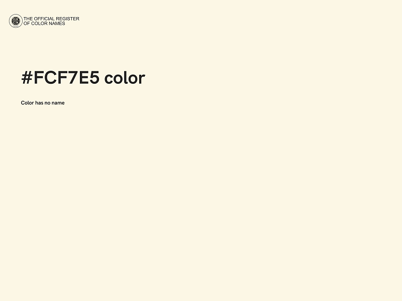 #FCF7E5 color image