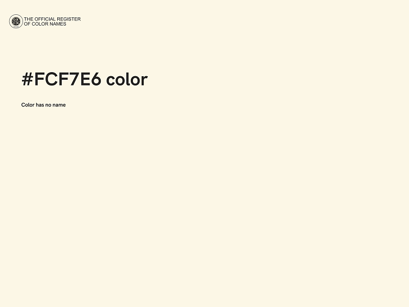 #FCF7E6 color image