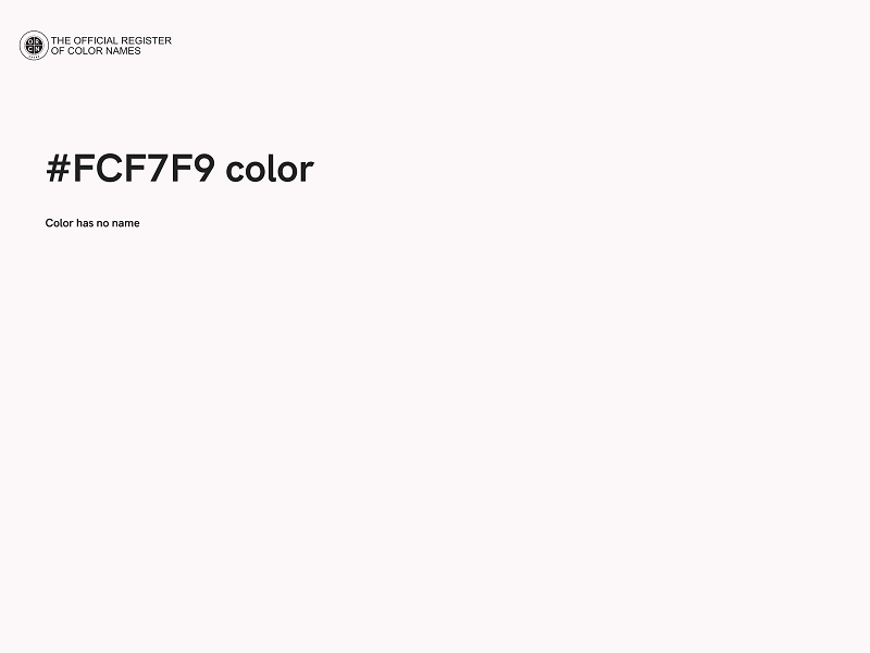 #FCF7F9 color image