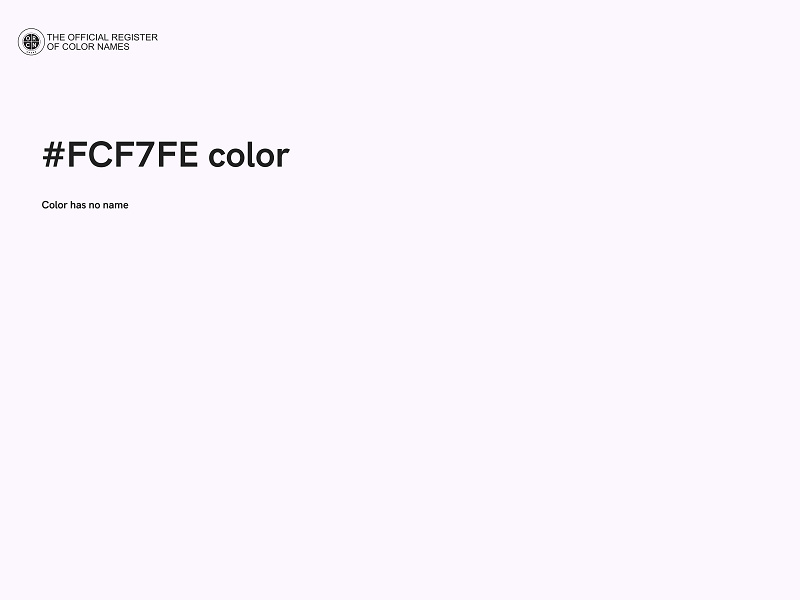 #FCF7FE color image