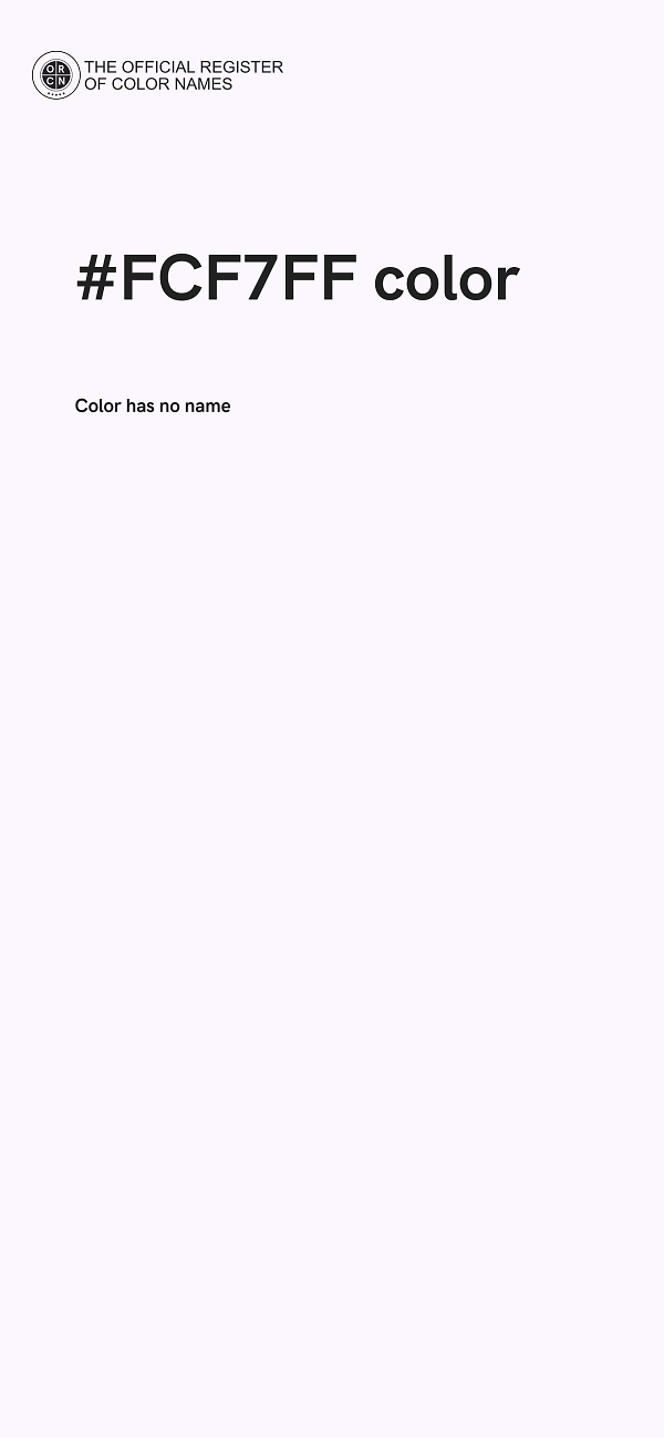 #FCF7FF color image