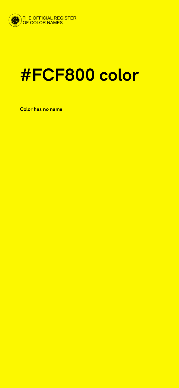 #FCF800 color image