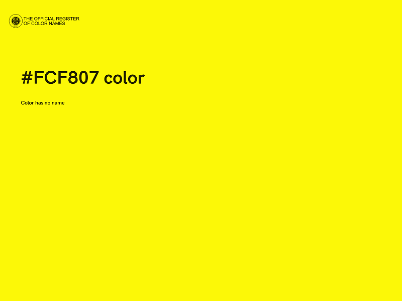 #FCF807 color image