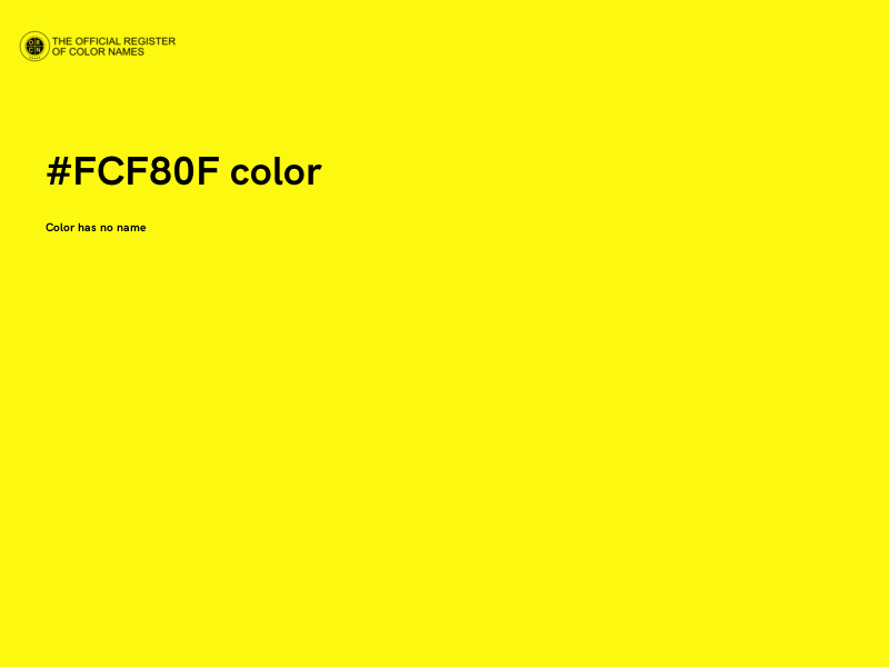 #FCF80F color image