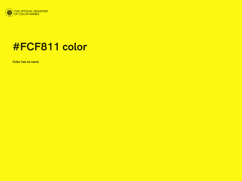 #FCF811 color image