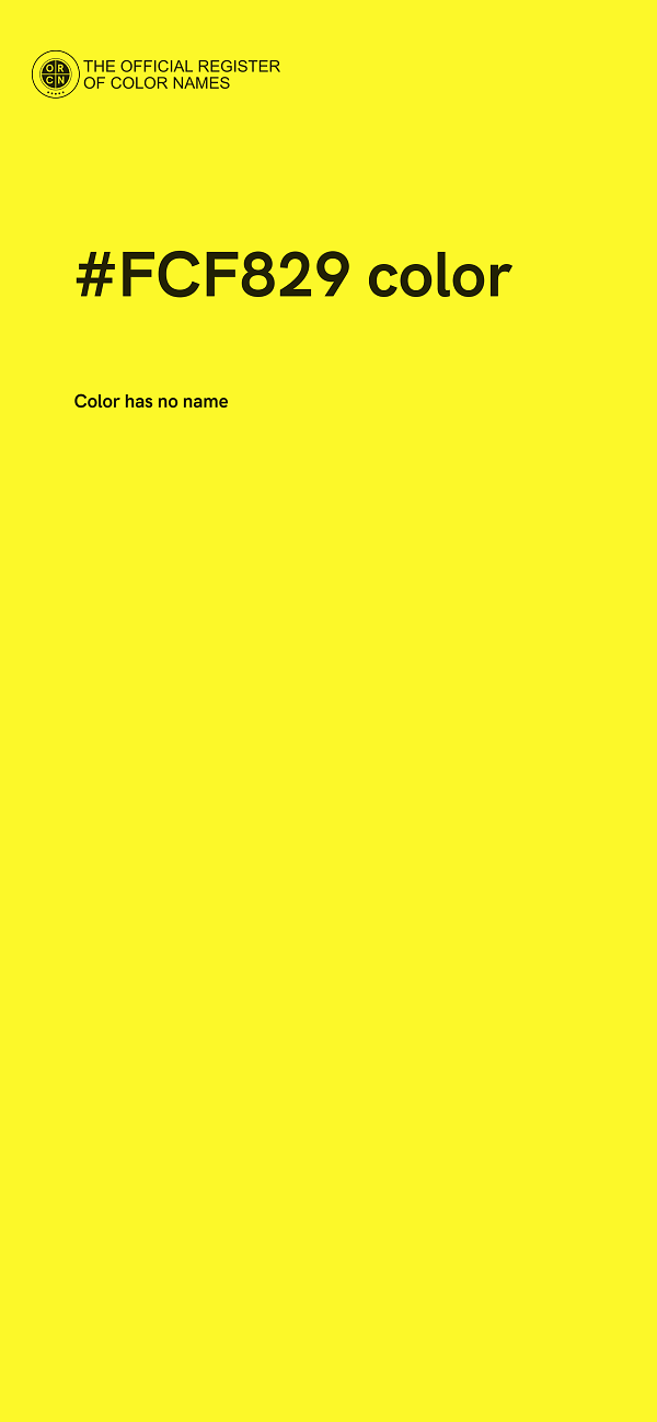 #FCF829 color image