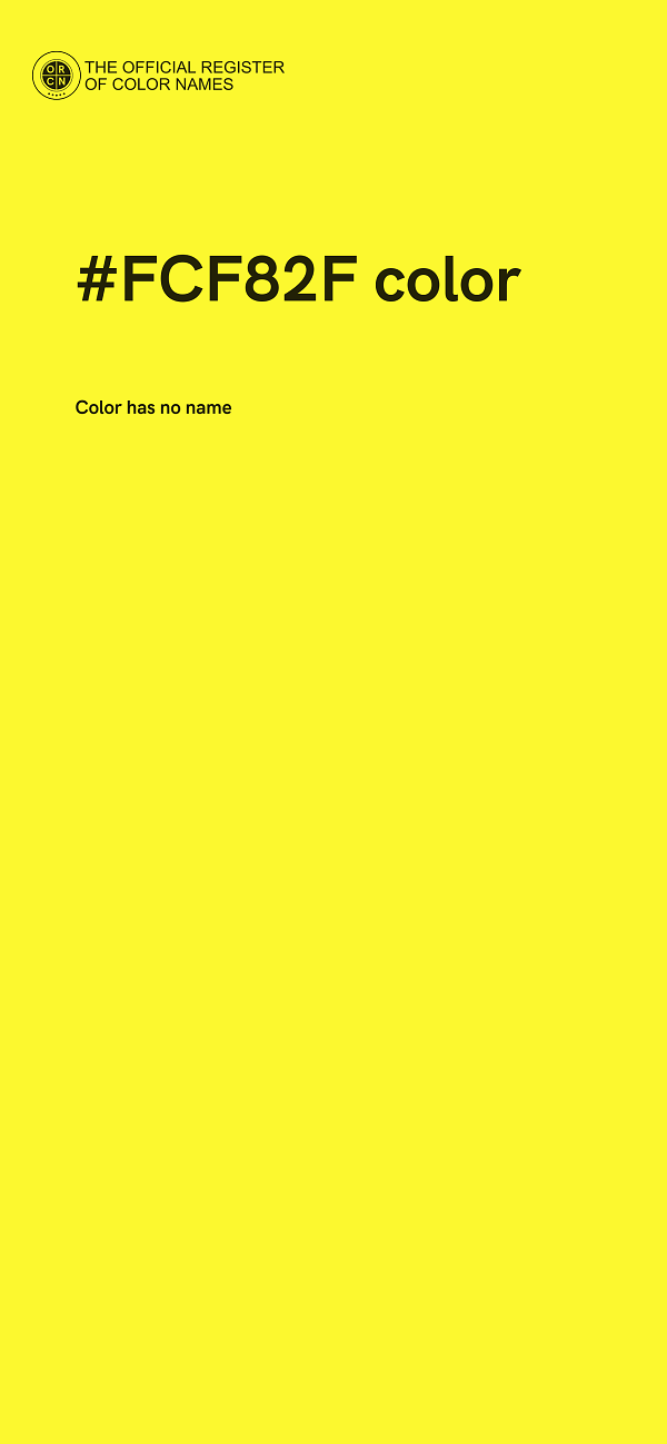 #FCF82F color image