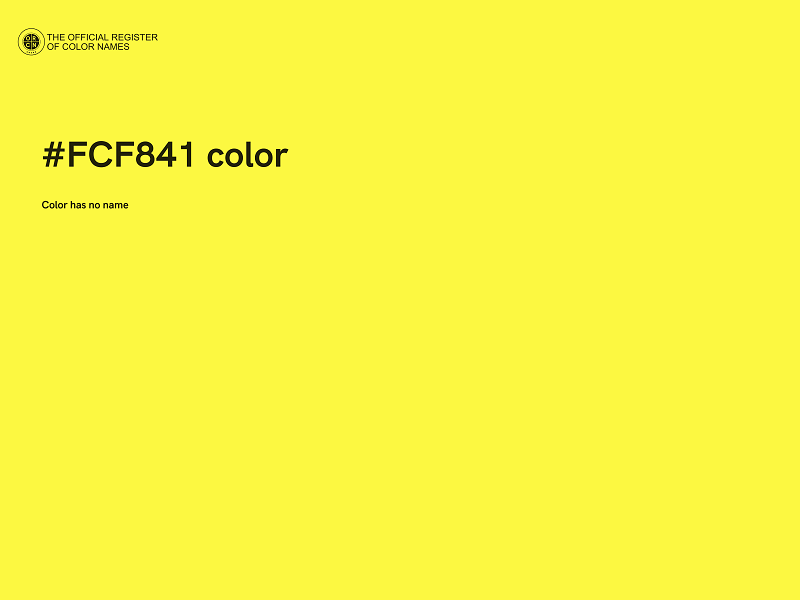 #FCF841 color image