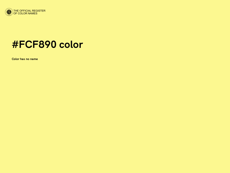 #FCF890 color image